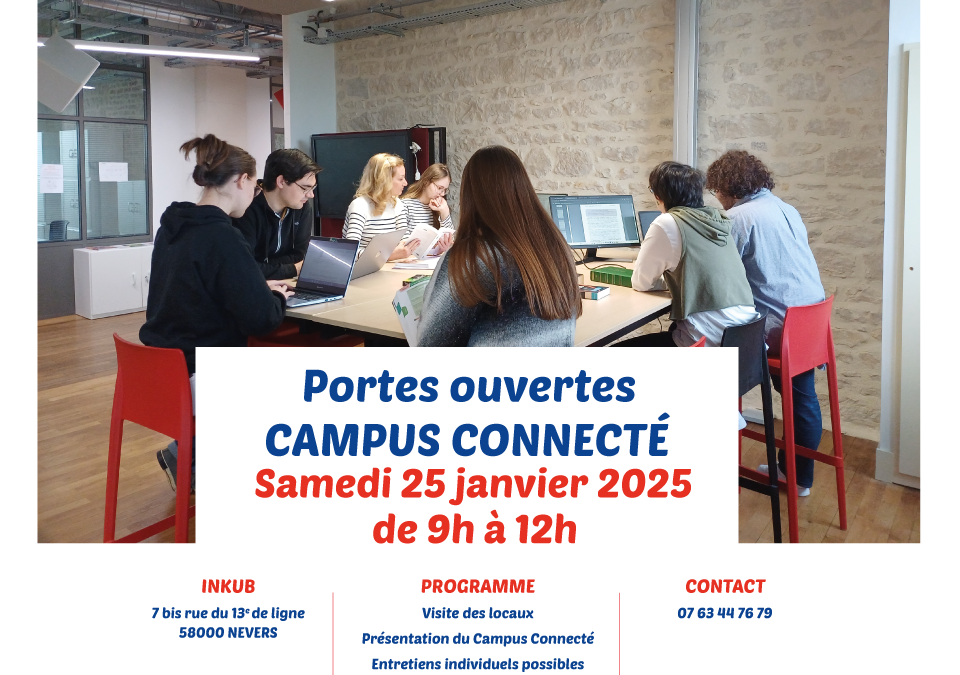 Samedi 25 janvier: les Journées portes ouvertes du Campus connecté de Nevers Agglomération